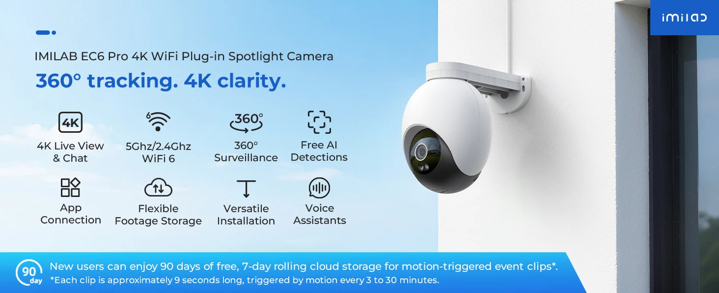 IMILAB EC6 Pro 8MP Outdoor Security Camera with AI Tracking