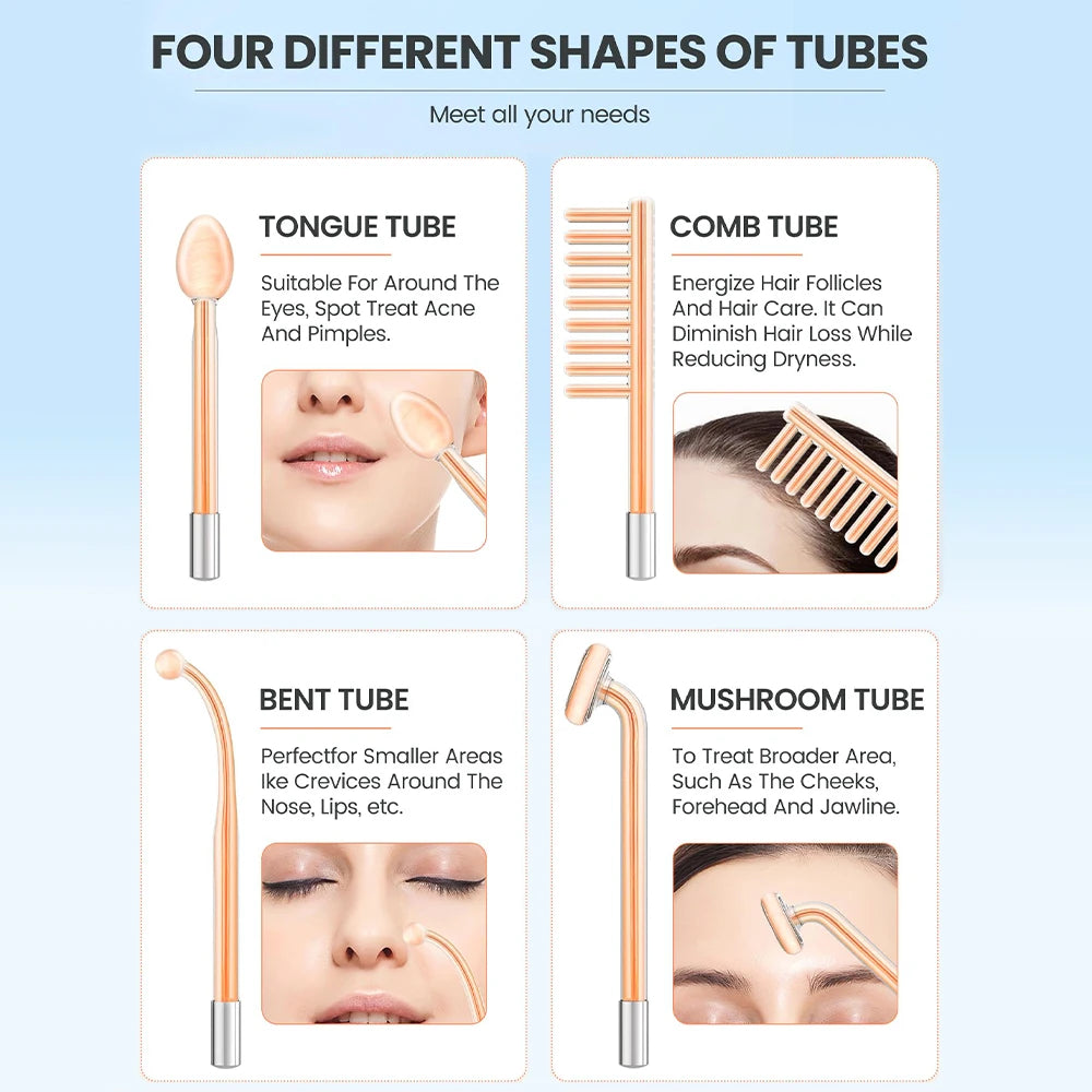 Wysokoczęstotliwościowa elektroterapia do twarzy do odmładzania skóry