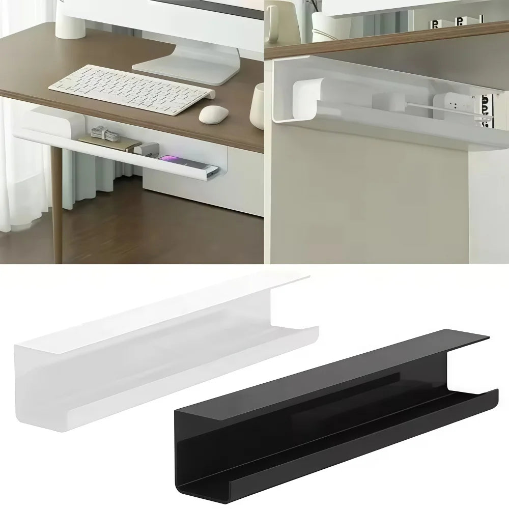 Adhesive Under-Desk Cable Tray