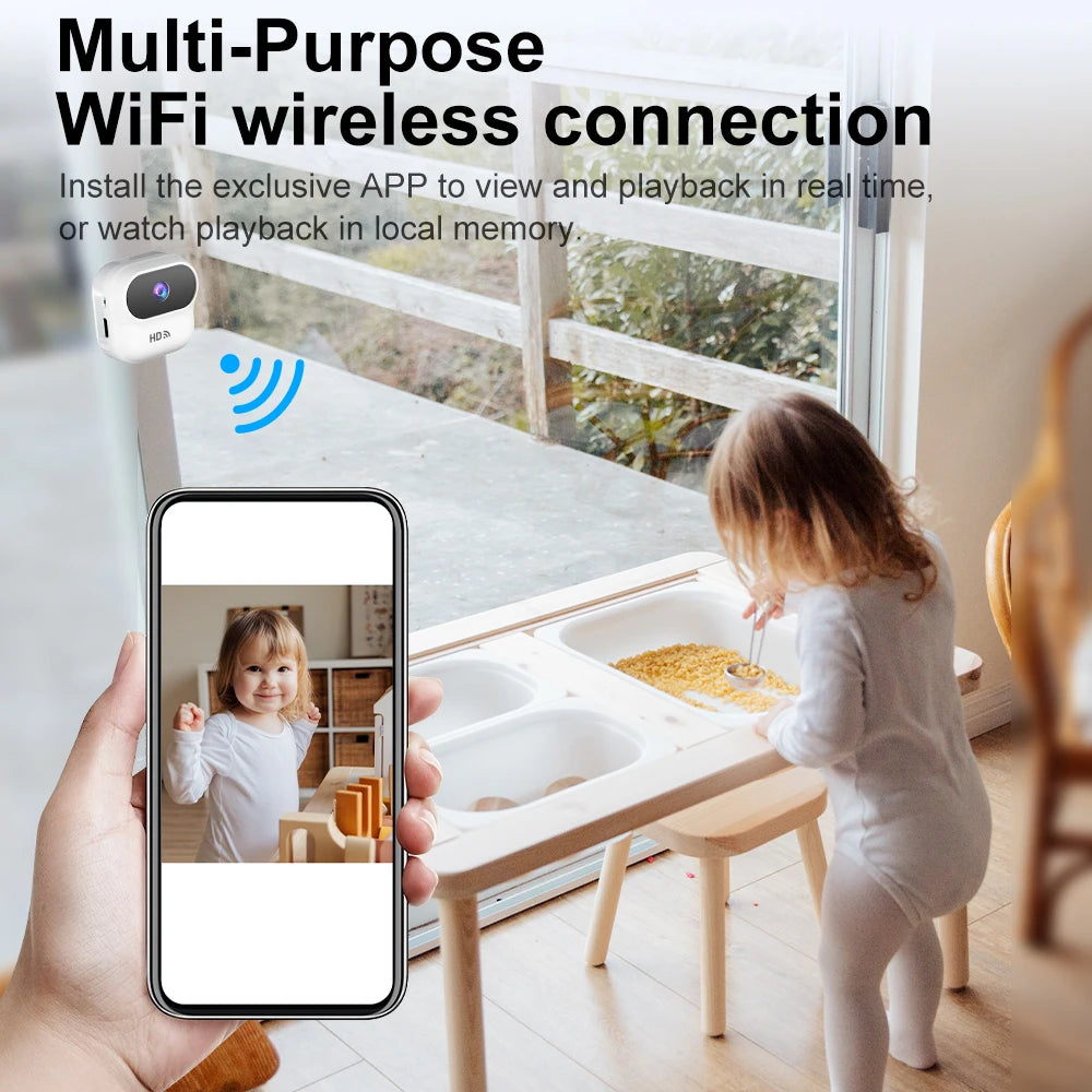 Mini 1080P WiFi Security Camera with Motion Alerts
