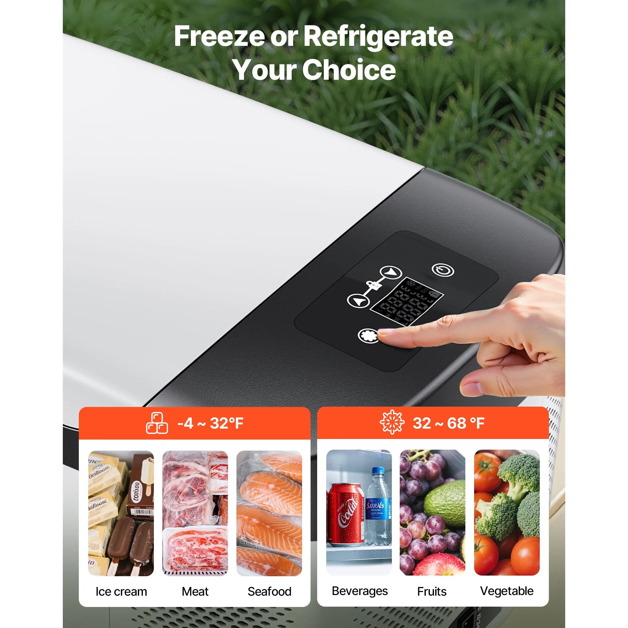 15L Portable Car Fridge Freezer with App Control 12V/24V