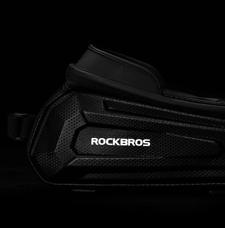 Borsa per telaio bici resistente all'acqua con supporto per telefono con schermo touch