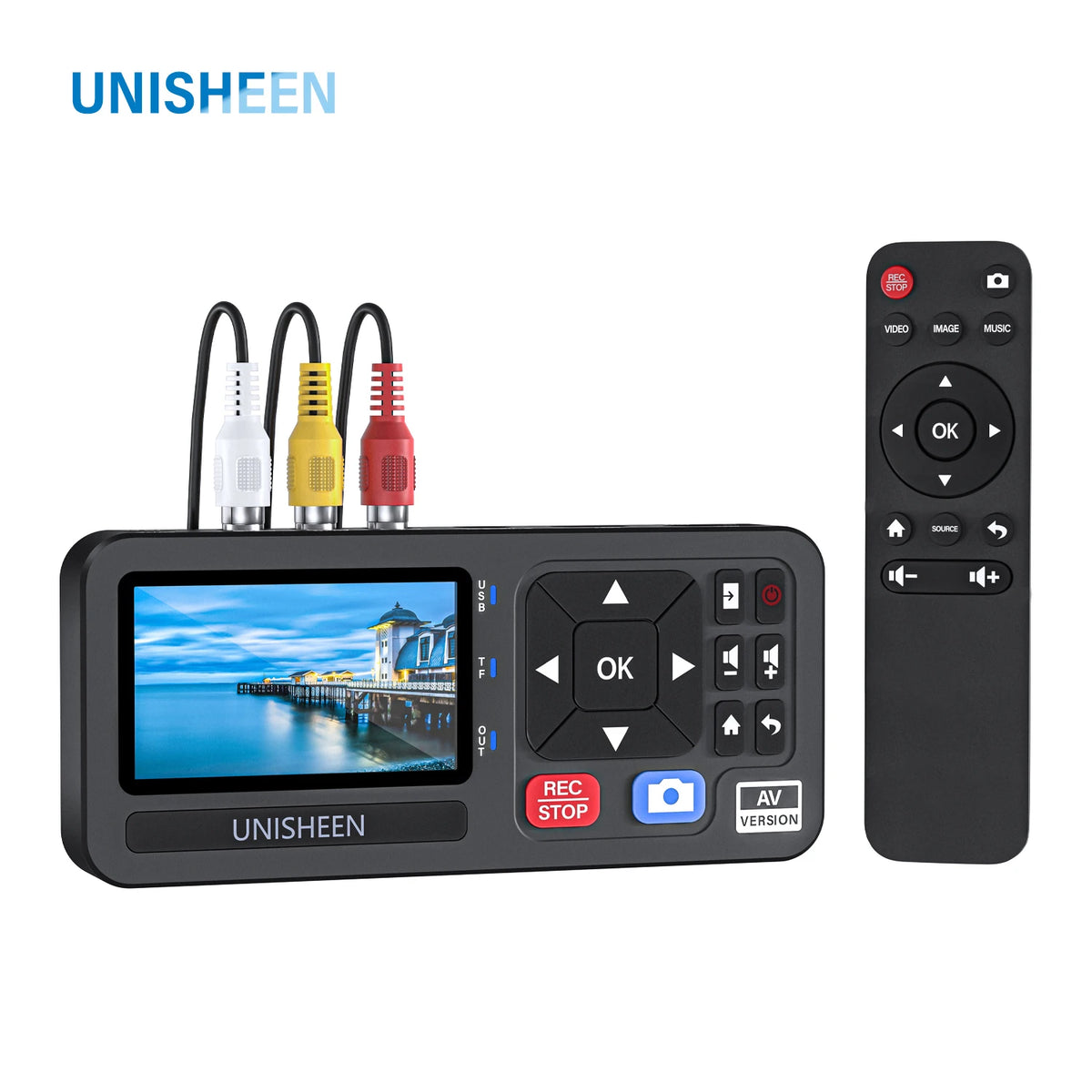 UNISHEEN UR230A Analog CVBS RCA SVideo Camera USB Tape VHS Capture Box MP3 Video Recorder VCR to Digital Converter