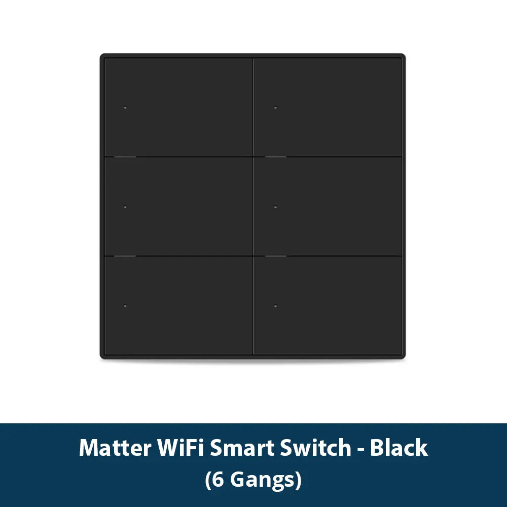 Matter Wi-Fi Wall Switch - Gang and Colour Options
