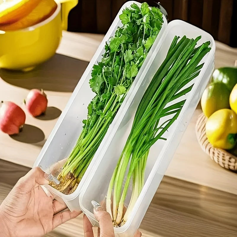 2pcs Refrigerator fresh-keeping storage box, fresh-keeping artifact,Small Food Preservation Boxes,Transparent Sealed Storage Box 
