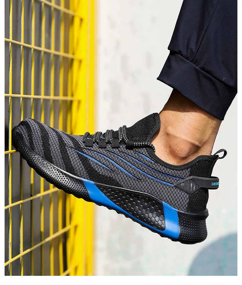 Men Work Safety Shoes Anti-puncture Working Sneakers Male Indestructible Work Shoes Men Boots Lightweight Men Shoes Safety Boots 
