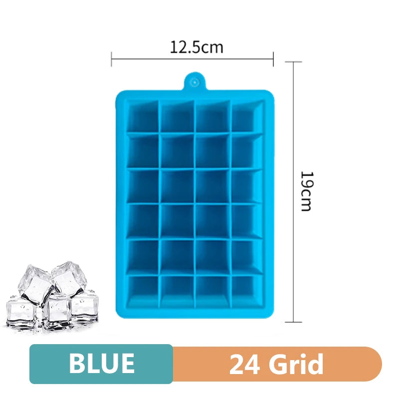 4/6/8/15 Grid Big Ice Tray Mold Giant Jumbo Large Food Grade Silicone Ice Cube Square Tray Mold DIY Ice Maker Ice Cube Tray 