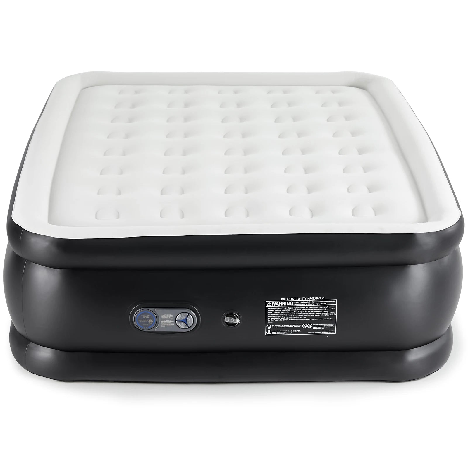 Matelas gonflable double hauteur 16" avec pompe intégrée, capacité 660 lb