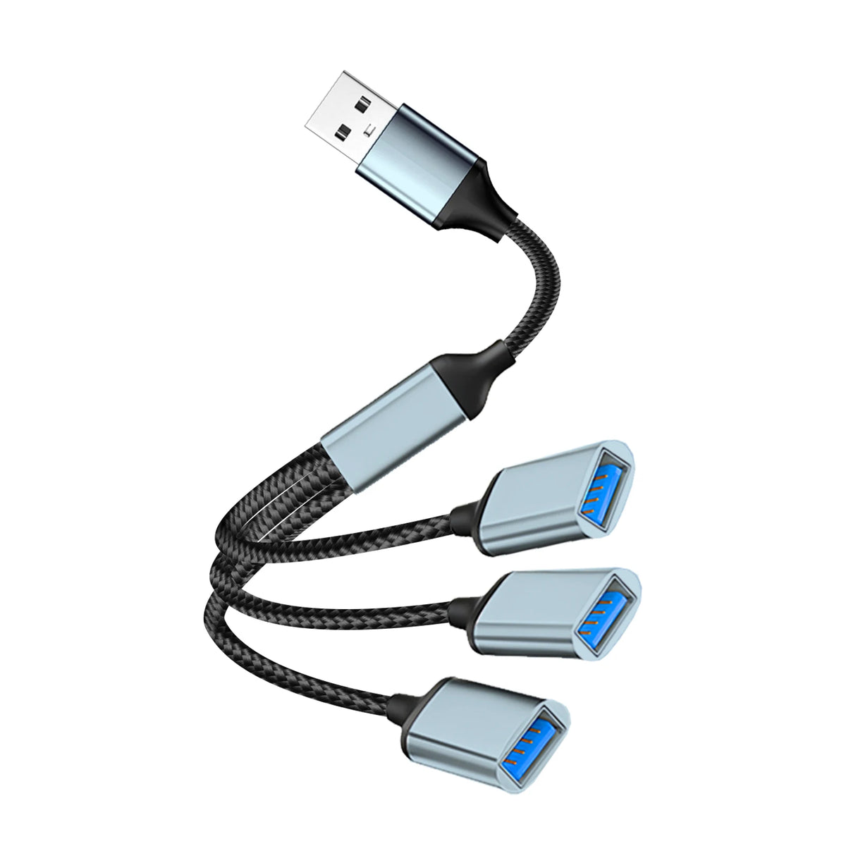 USB-A-splitterhub met 1 ingang en 3 uitgangen, enkele of dubbele verpakking