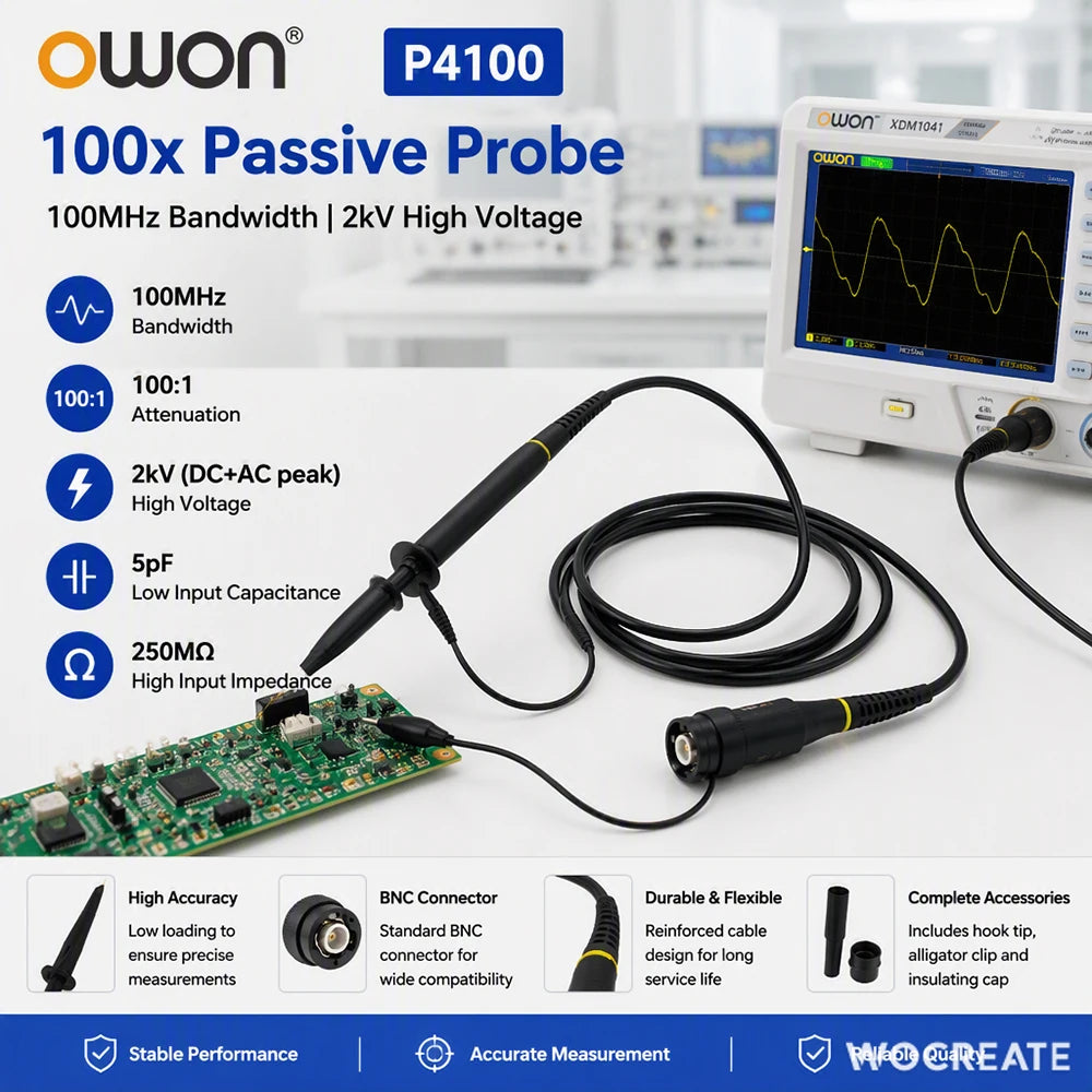 Opțiuni sondă osciloscop pasivă 100:1
