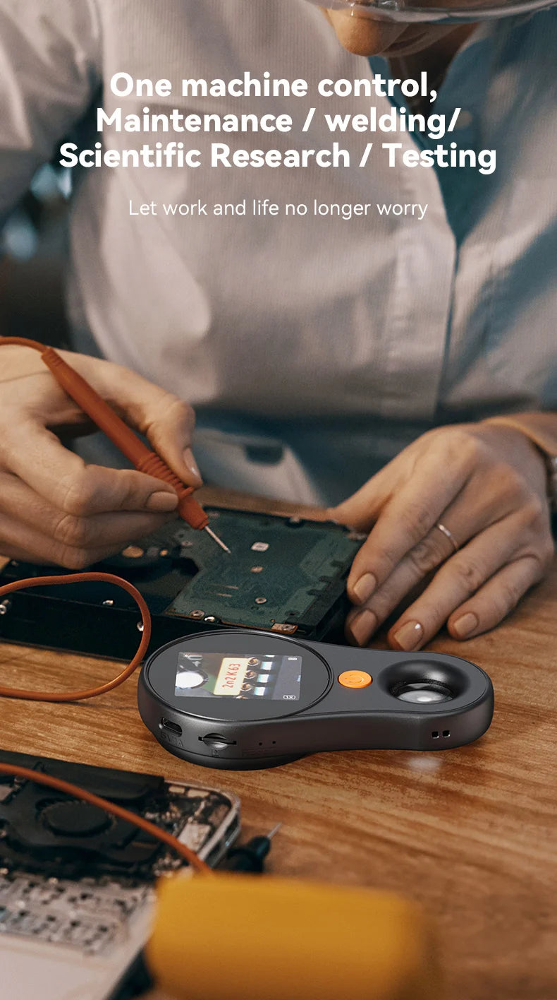 2.0inch 500X Digital Microscope 1080P Video Coin Microscopio with Magnifying Glass Wiht 8Leds for Electronics Repair Windows/Mac 