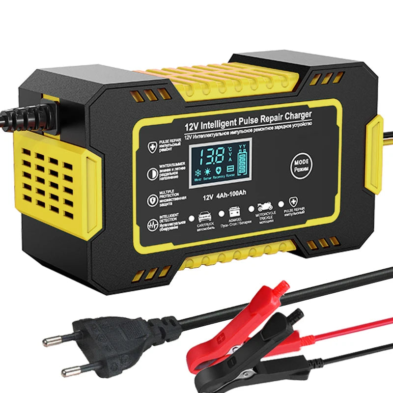12 V 6 A Lead-Acid Battery Charger with LCD