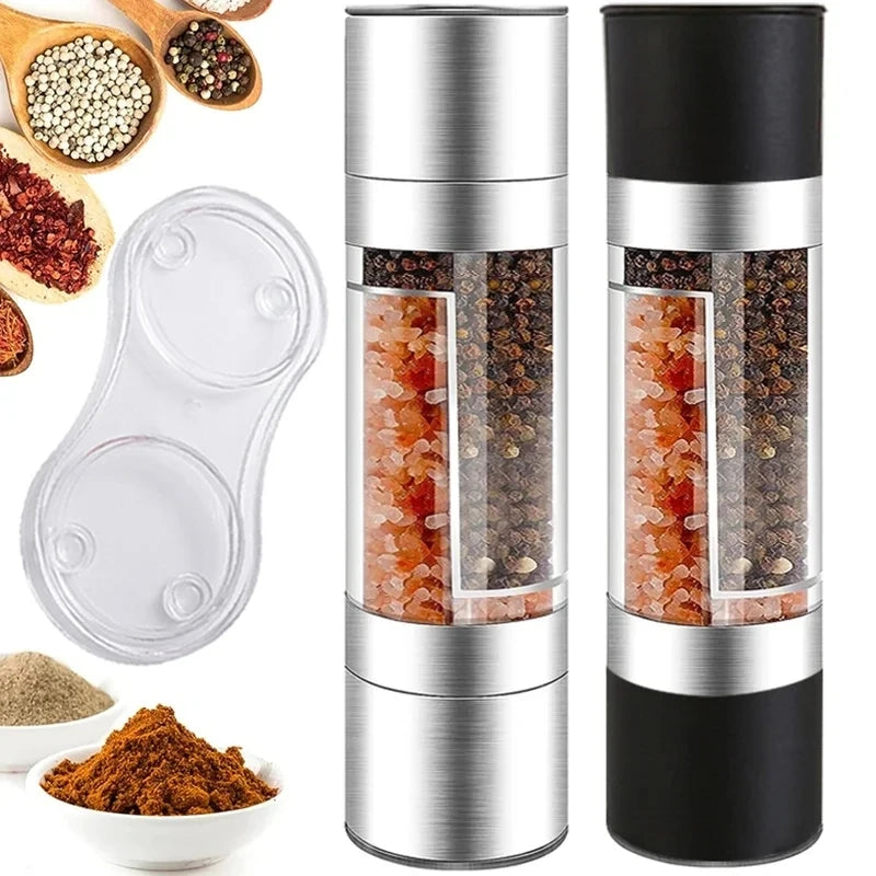 Two-in-One Salt & Pepper Mill with Ceramic Grinders