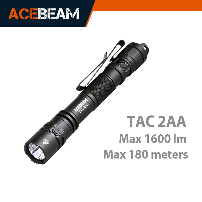 ACEBEAM TAC 2AA LED Flashlight – 1600 Lumen EDC Torch