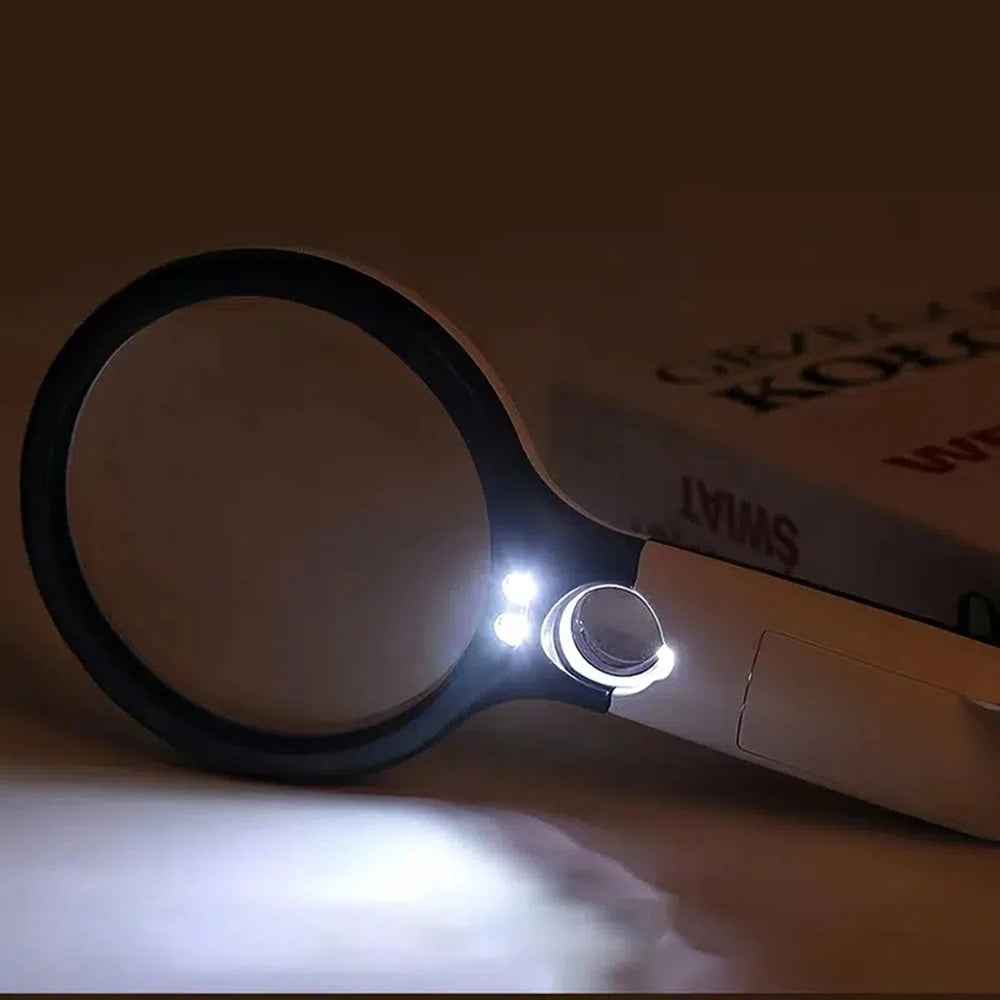 3X and 45X LED Handheld Magnifier