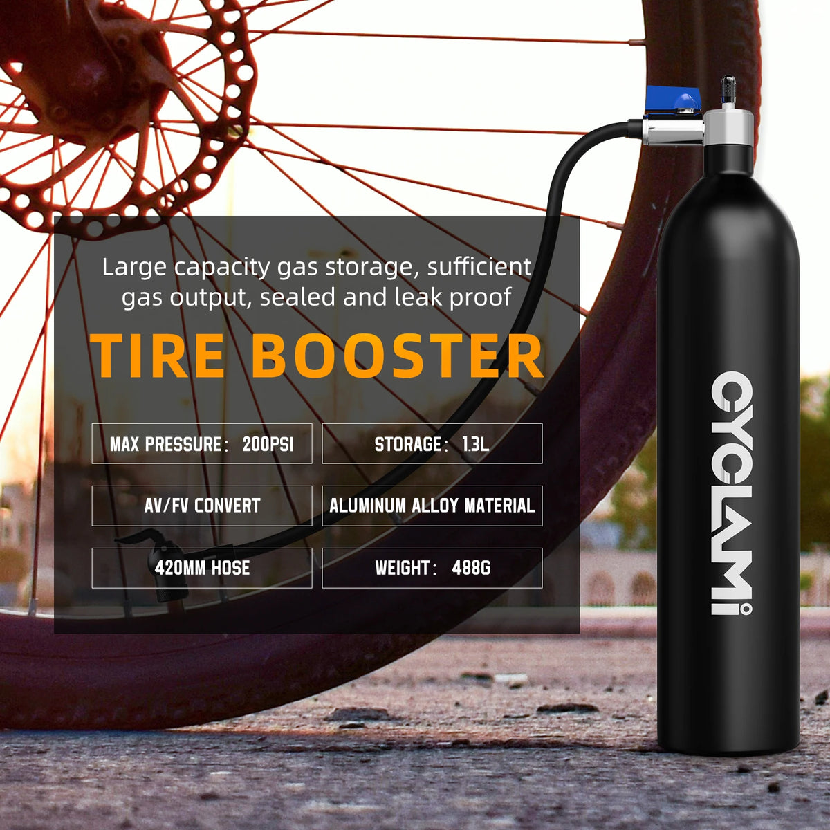 CYCLAMI booster za tubeless gumu — 1.3 L
