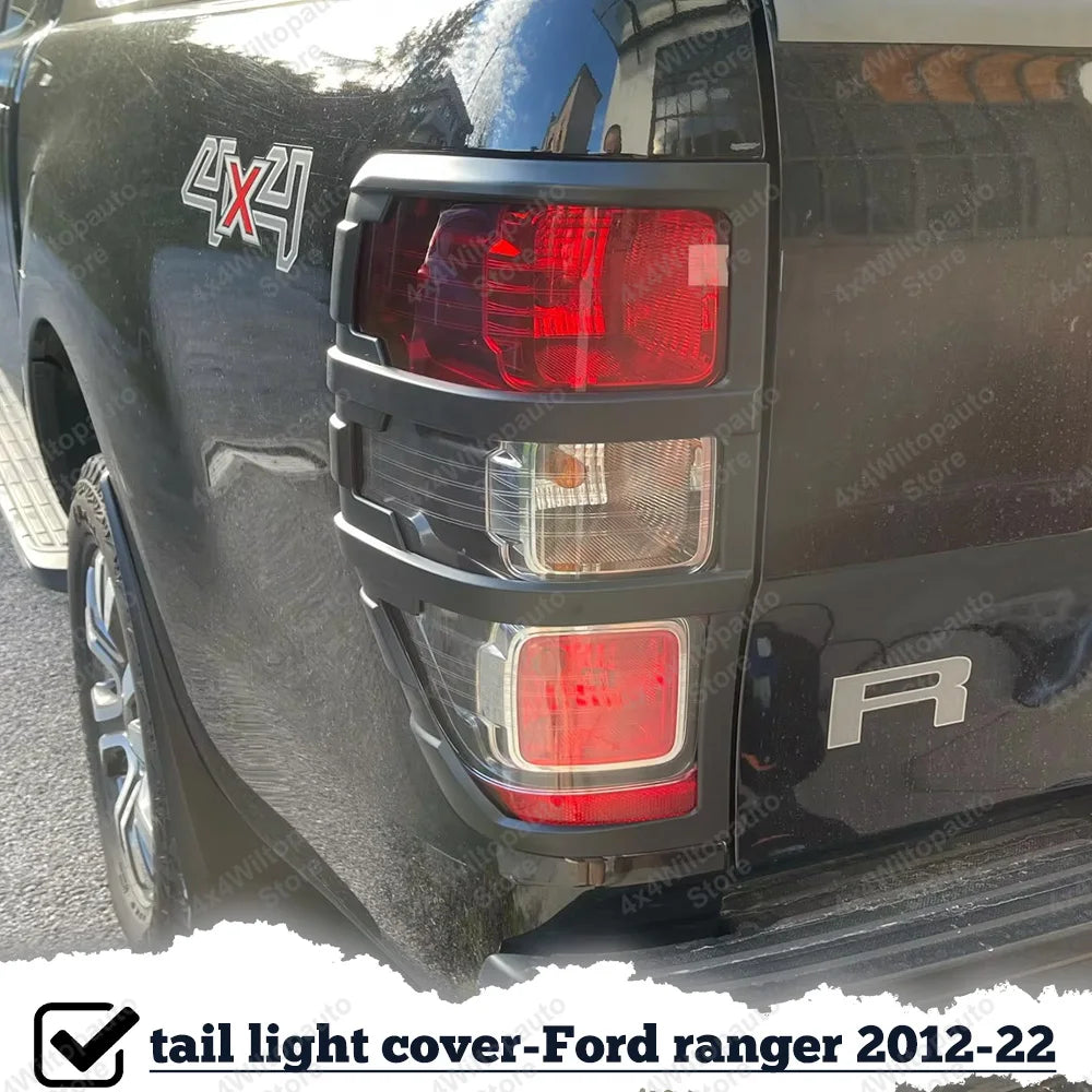 HeadLight Covers Side Vent Guard Trim Tail Lights Cover For Ford Ranger 2015-2022 Wildtrak XLT XLS XL Door Handle Insert Bowl