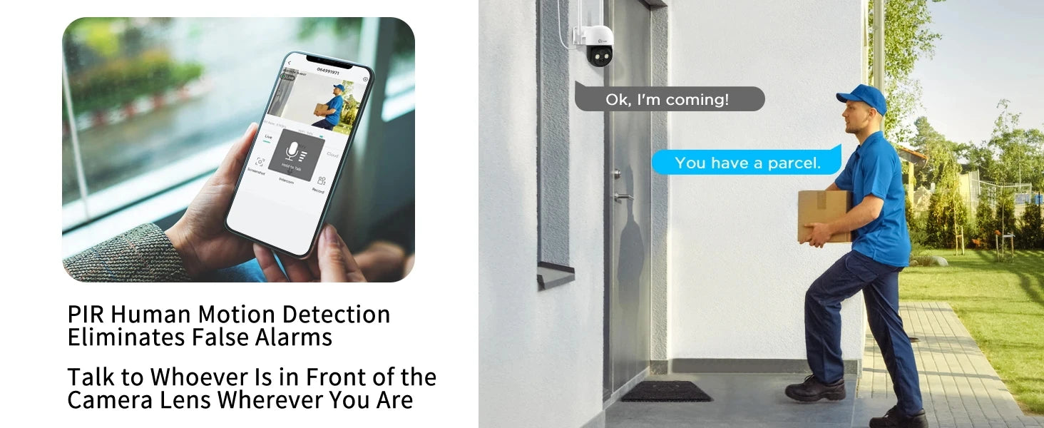 4MP Solar PTZ WiFi Security Camera with 360° View & Audio
