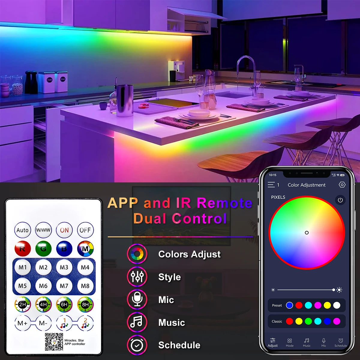 USB RGBIC Flexible Ambient Light Strip