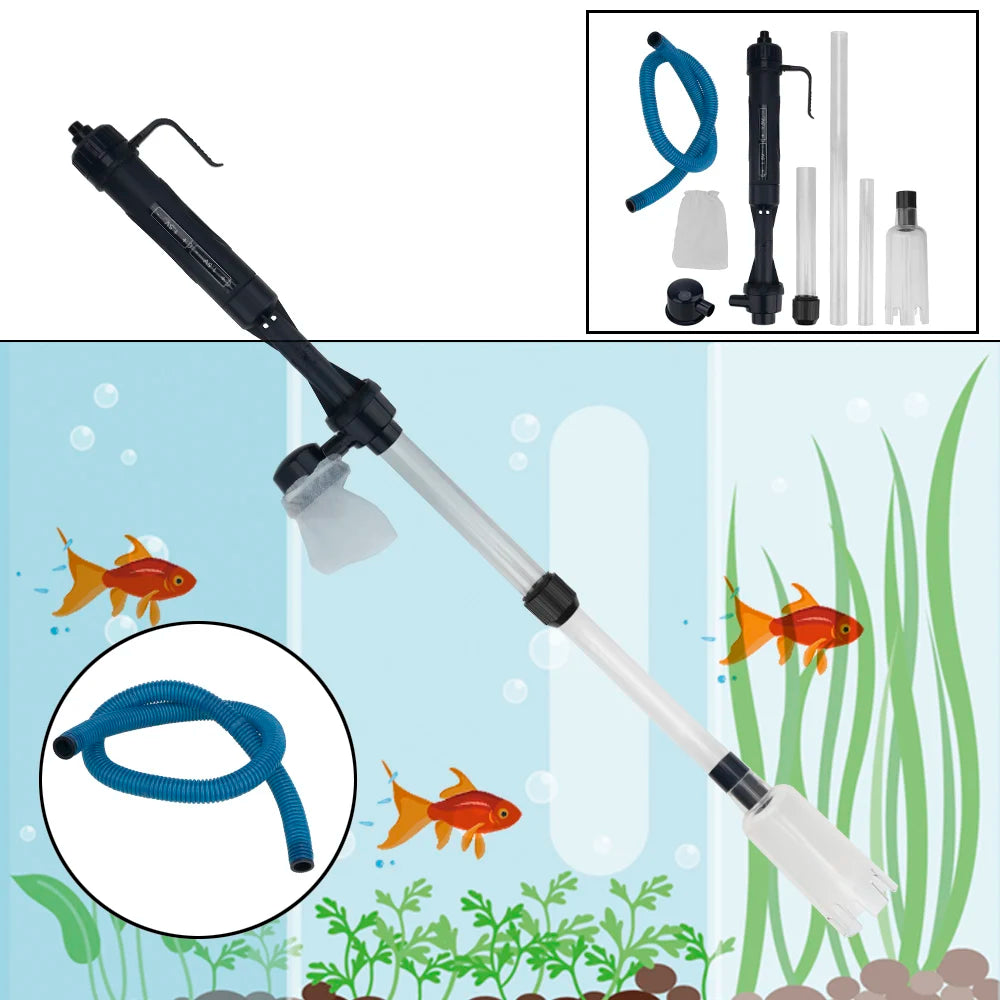 Aquarium Fischtank Rohr-Filter Werkzeuge Elektrisches Wasserwechselpumpe Kiesreiniger Werkzeug Vakuum Abfall Entferner Saugfilter