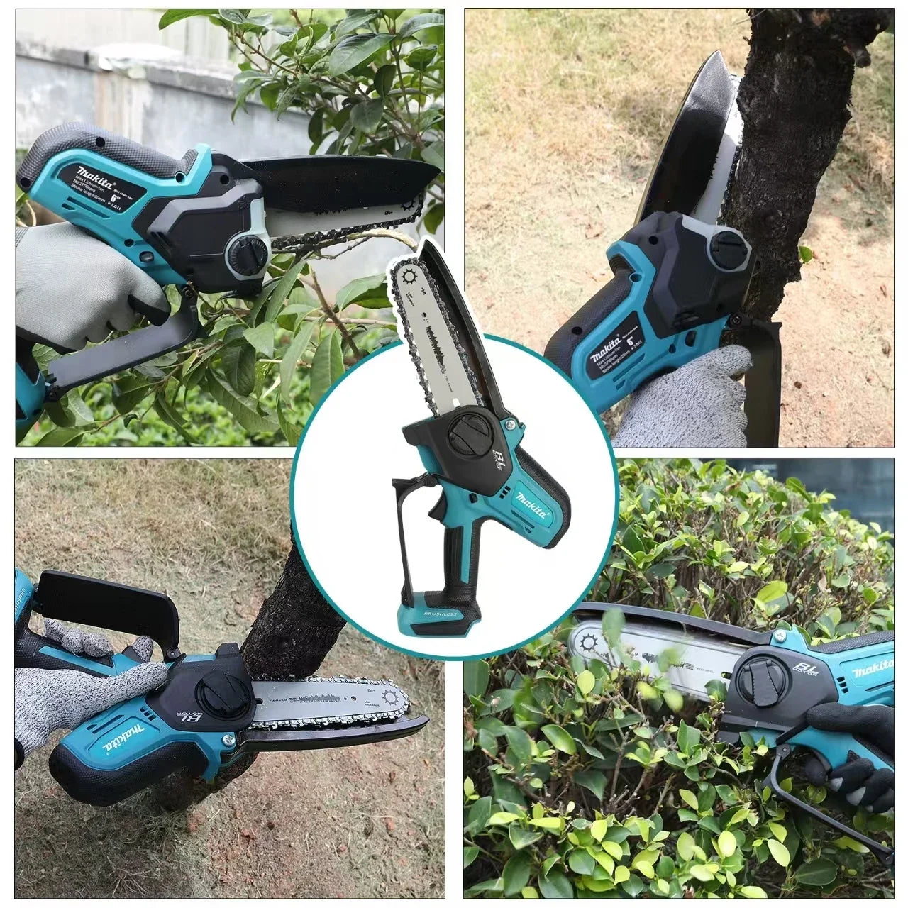 Makita 18V Cordless Chainsaw for Woodworking with Small Handheld Electric 6-inch Logging Sawzall Mini Portable Chainsaw 