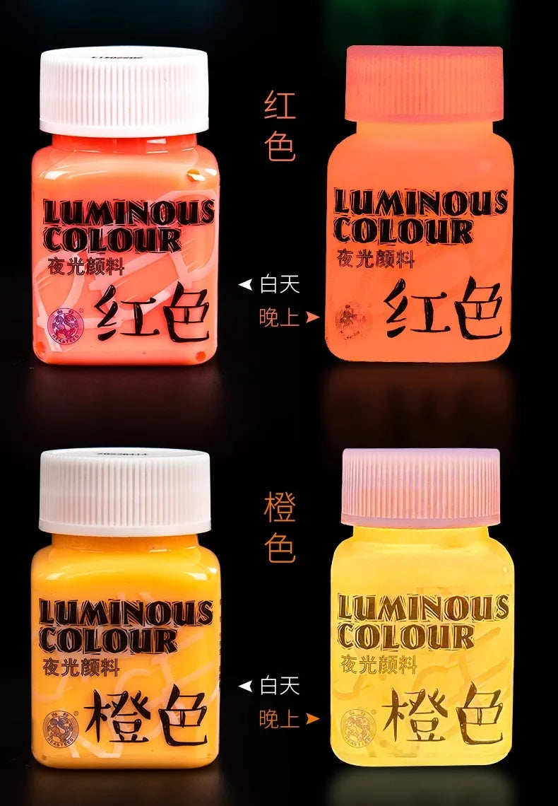 58ML Fluorescent Acrylic Pigment – Glow in the Dark