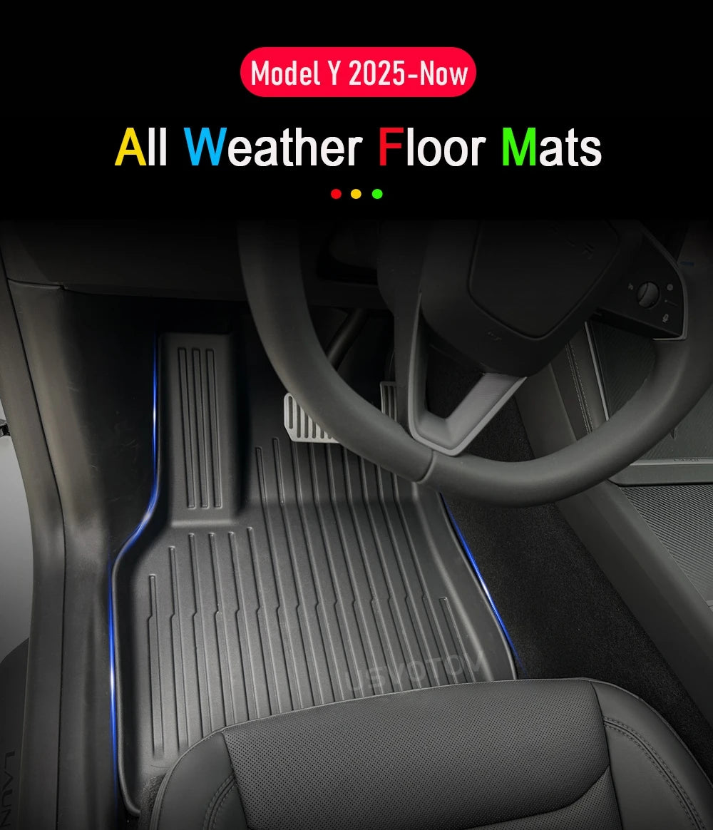 Tesla Model Y All-Weather Floor Mats and Cargo Protectors