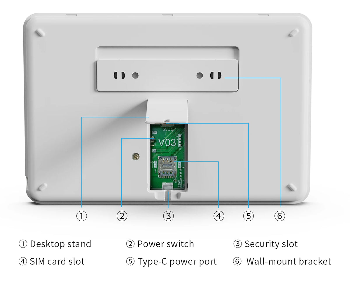 Tuya WiFi GSM Home Security Alarm System Kit, 2.4" Touch Screen RFID Keypad Burglar Alarm with Door Sensor, PIR Motion Detector, Remote Control, Works with Alexa & Google Assistant, App Push/SMS/Call Alert
