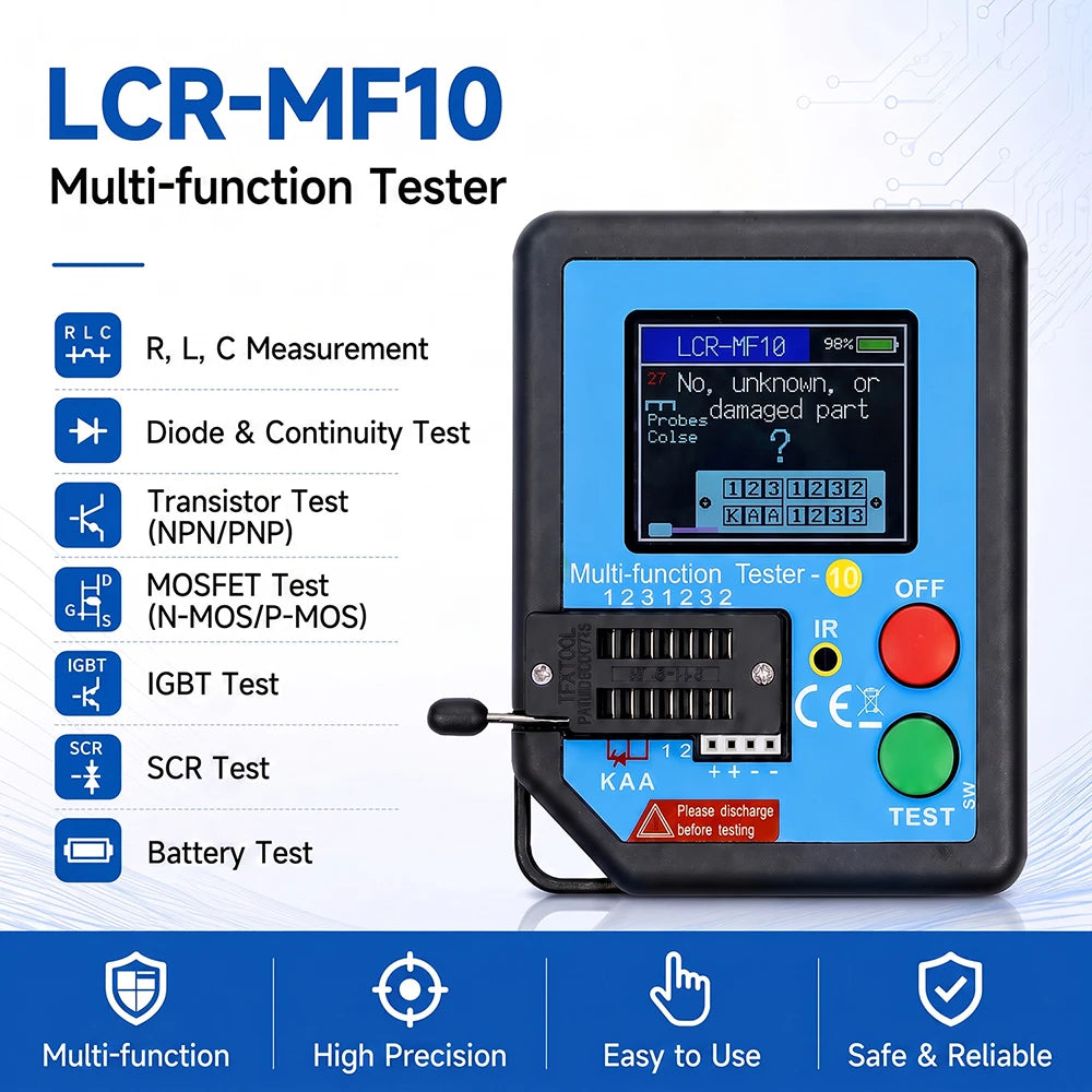 LCR-MF10 Elektronikkomponententester