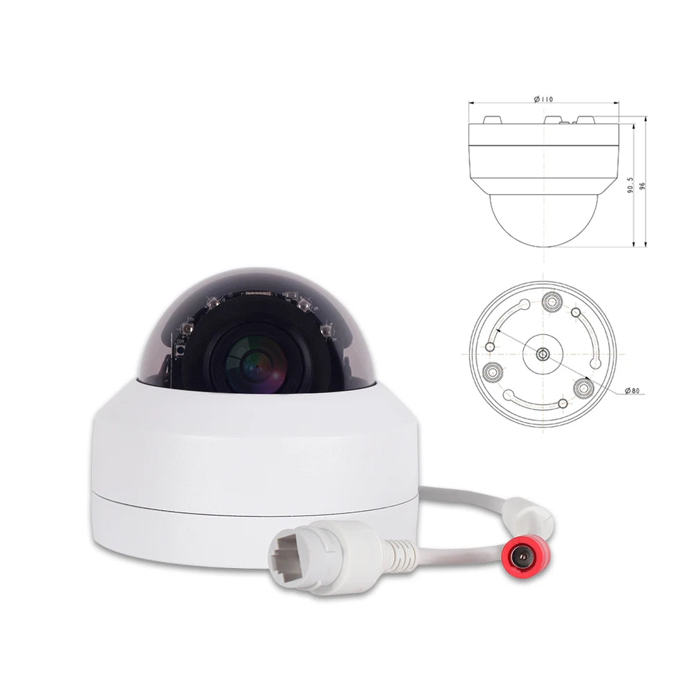 5.0MP Mini PTZ IP Camera Super HD 25660x1920 Pan/Tilt 5X Zoom IR Dome Camera Weatherproof PoE IP Cameras Hikvision Compatible 