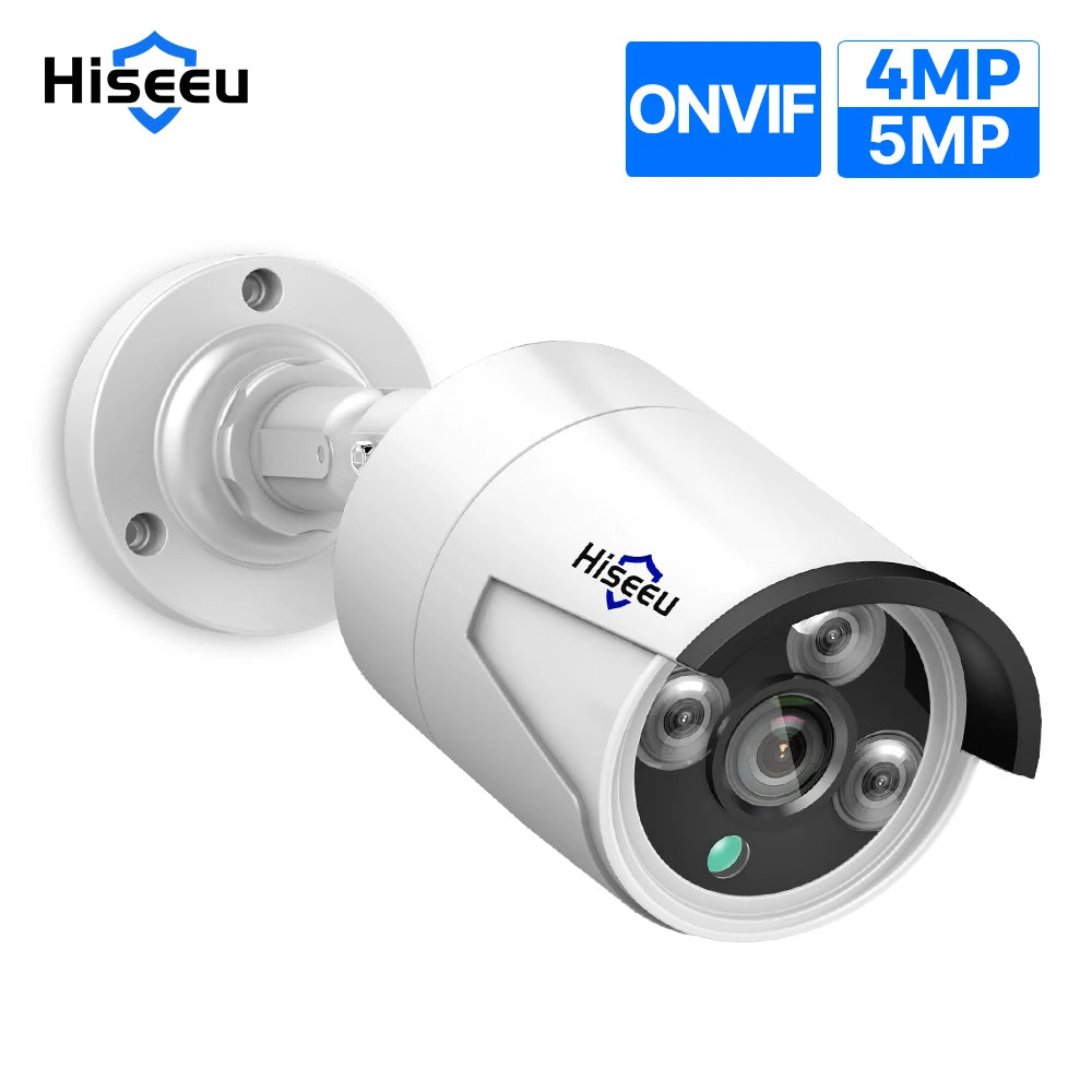 5MP POE IP Security Camera with Audio, Night Vision & IP66