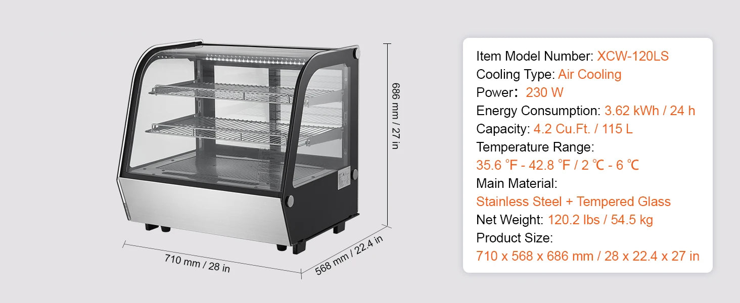 Refrigerated Display Case for Bakery