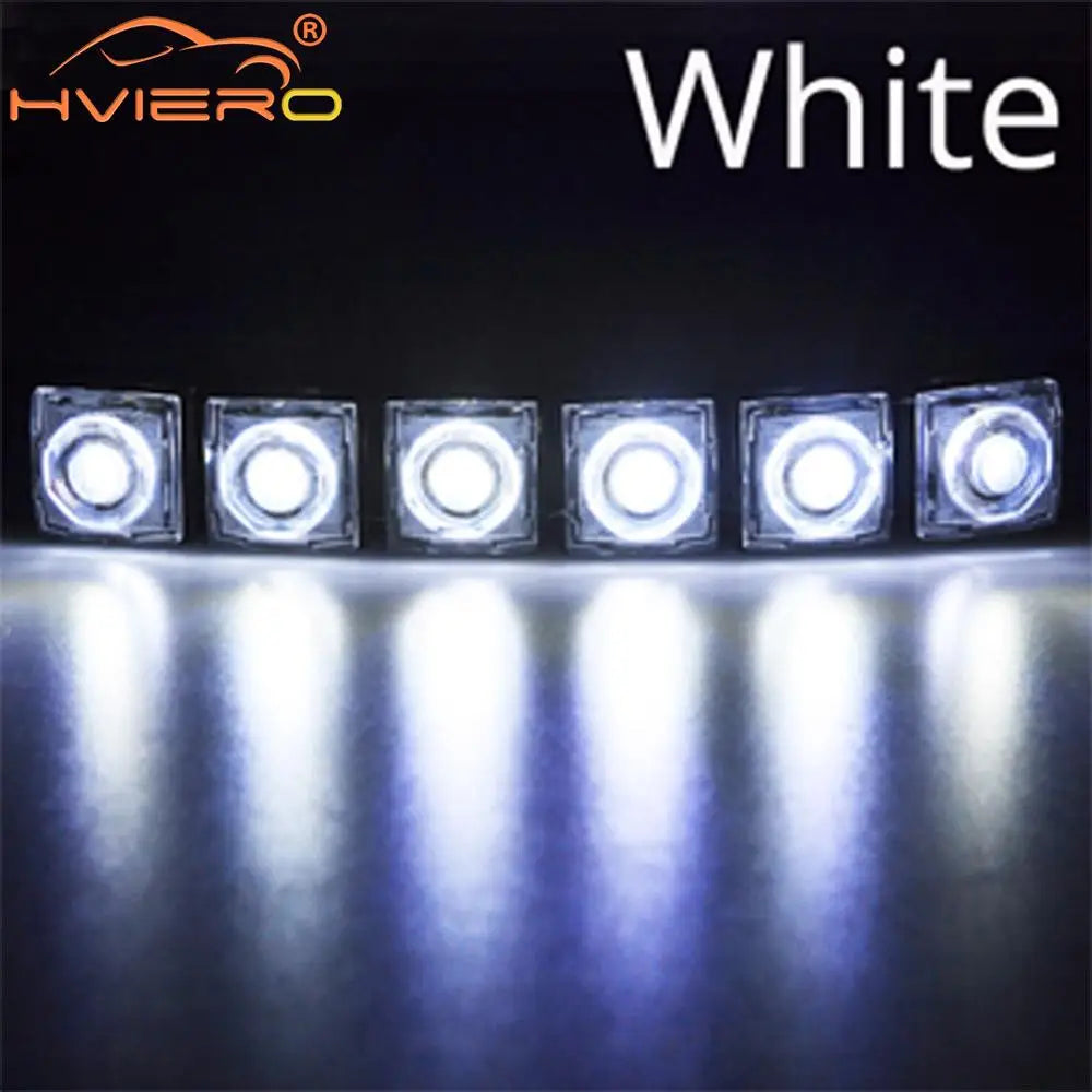 Luzes Diurnas 2X para Carro DRL LED DC 12V Brancas COB, Lâmpada de Nevoeiro Flexível em Silicone, Sinal de Mudança Automático, Luz de Ré, Travão e Mala Diurna