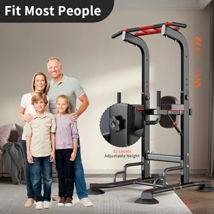 Justerbar Pull-Up-stång och Dipsstation för Helkroppsträning Hemma