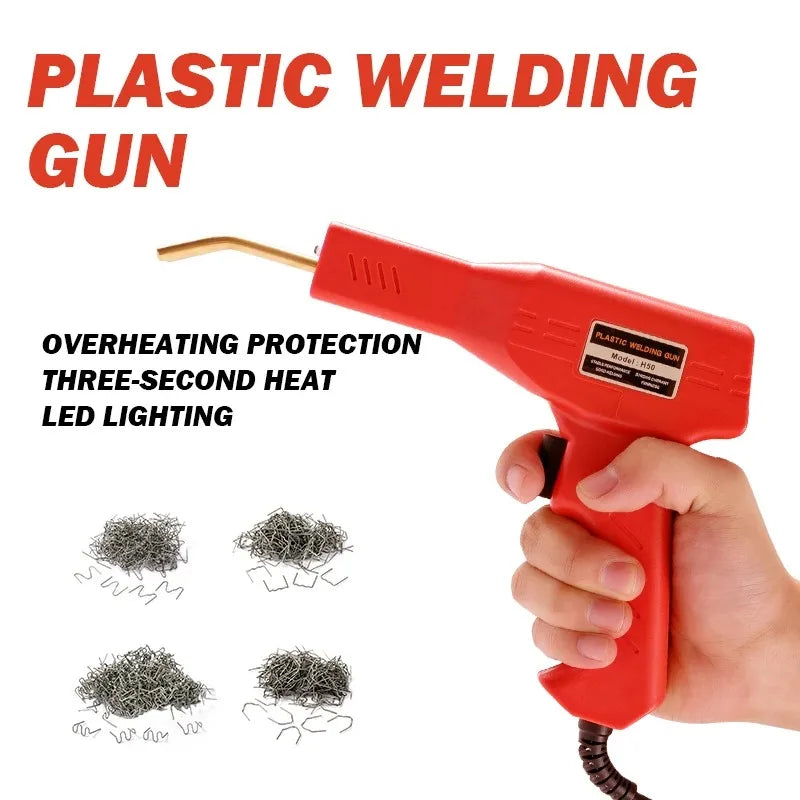 Plastic Welder Welding Machine Car Bumper Soldering Gun 4 Types Staples for Bumper/Kayak/Plastic Product Repairs 