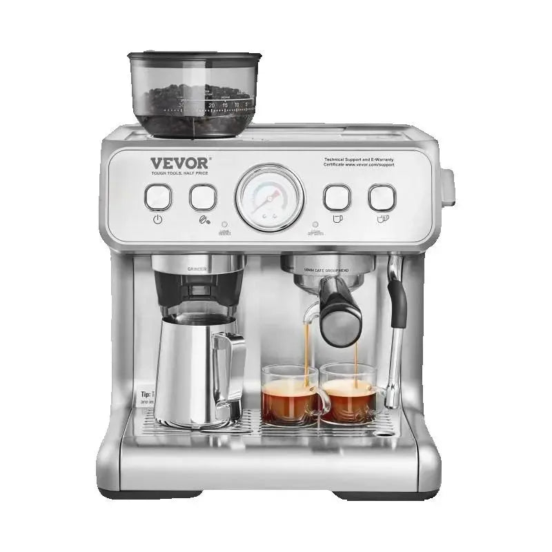 Macchina da caffè espresso 15 Bar con macinacaffè integrato e schiumalatte