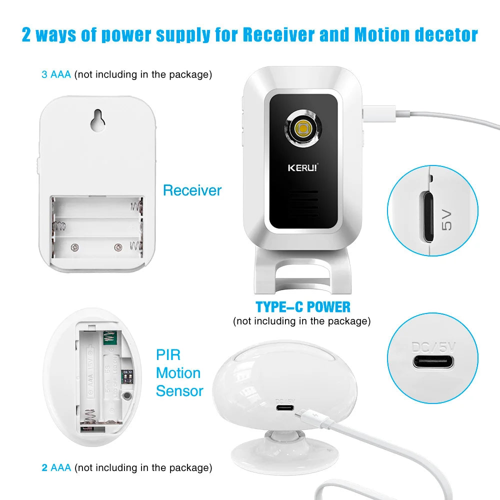 Wireless PIR Motion Chime, Kits or Add-On Units