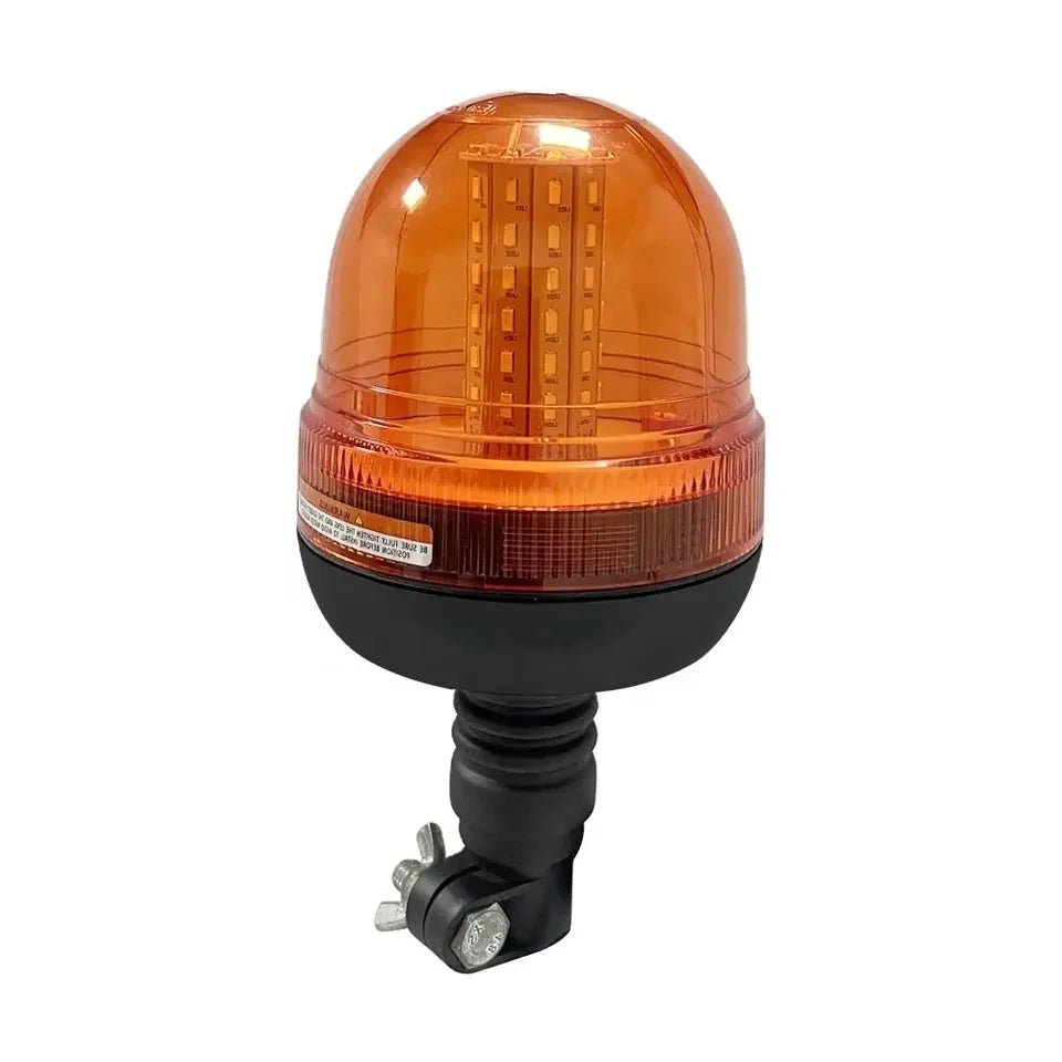 12V 24V 60 LED Amber Truck Car Tractor Flexible Warning Emergency Strobe Light Mount Flashing Beacon Rotating Signal Lamp