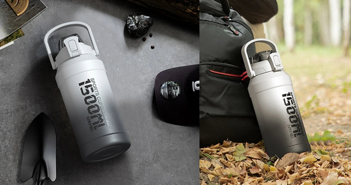 Stainless Steel Insulated Water Bottle with Straw and Handle