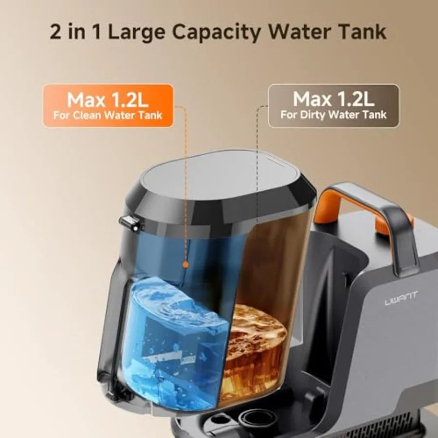 18Kpa Portable Carpet Cleaner with Self-Cleaning Function