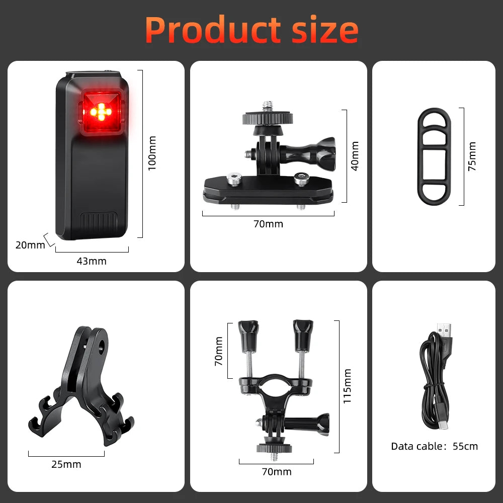 Luz trasera de bicicleta radar W100