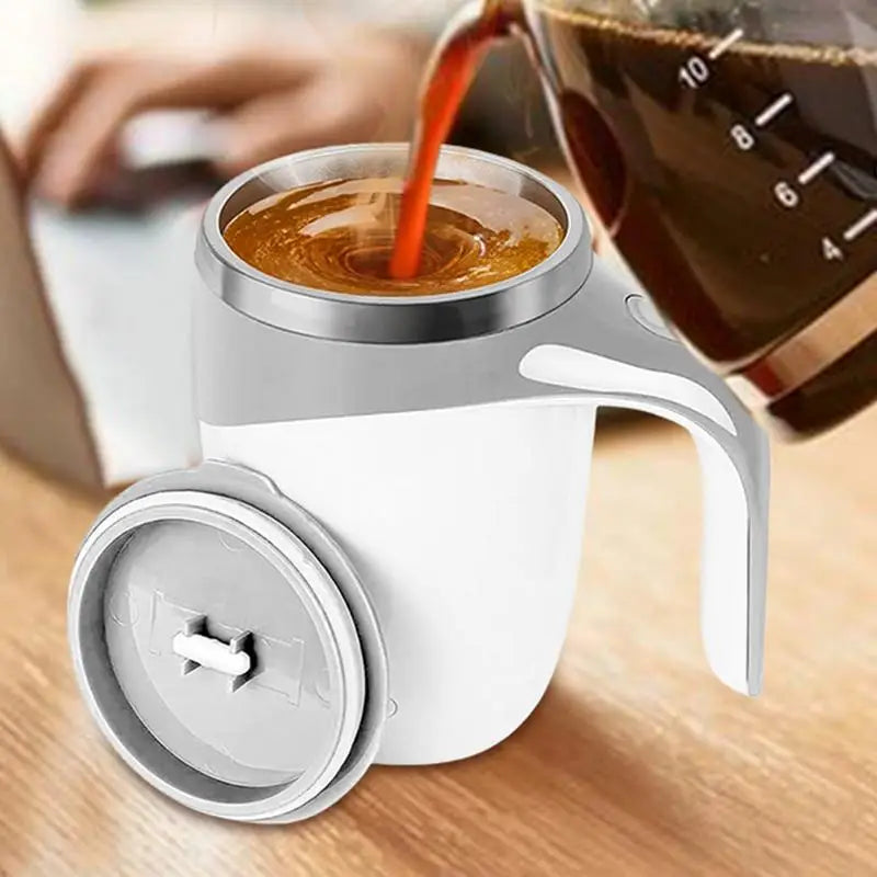Magnetic Coffee Stirrer Mug Rechargeable Automatic Quiet Fast Stirring Cup With Lid