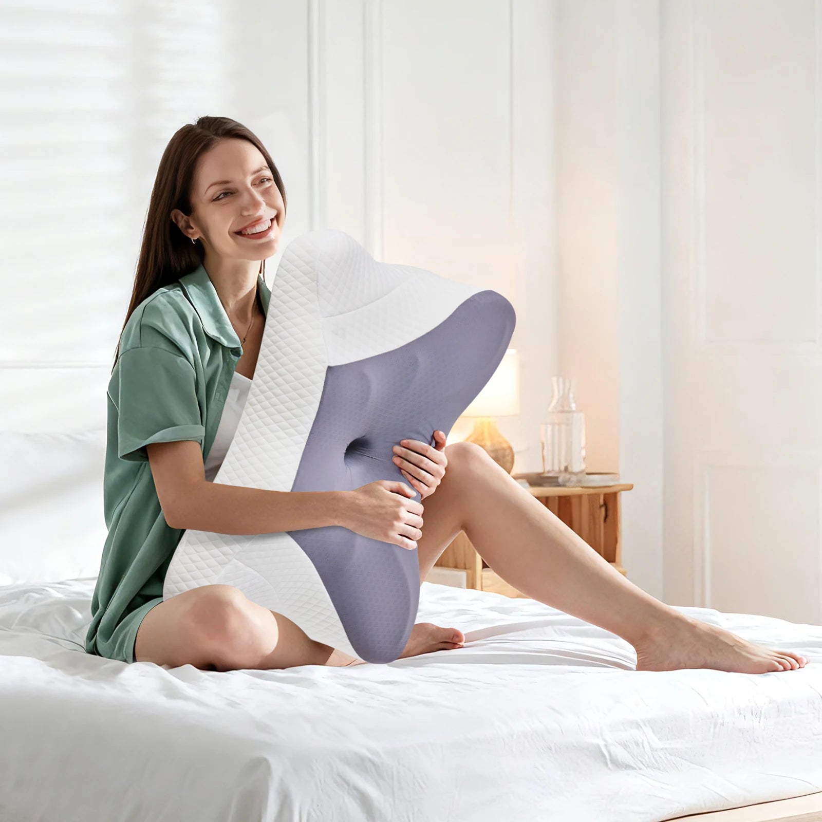Ergonomic Memory Foam Cervical Pillow with Cooling Cover