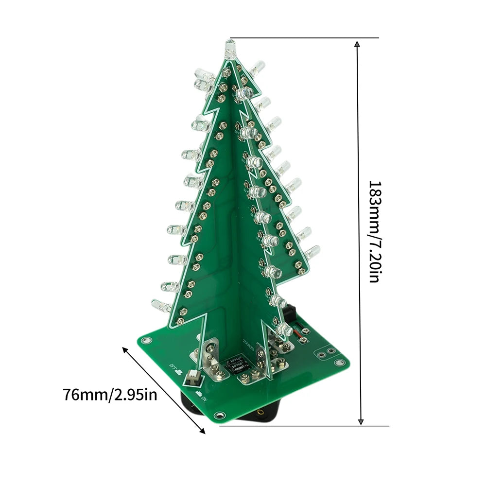 Sada bez pájení 3D LED Vánočního stromku