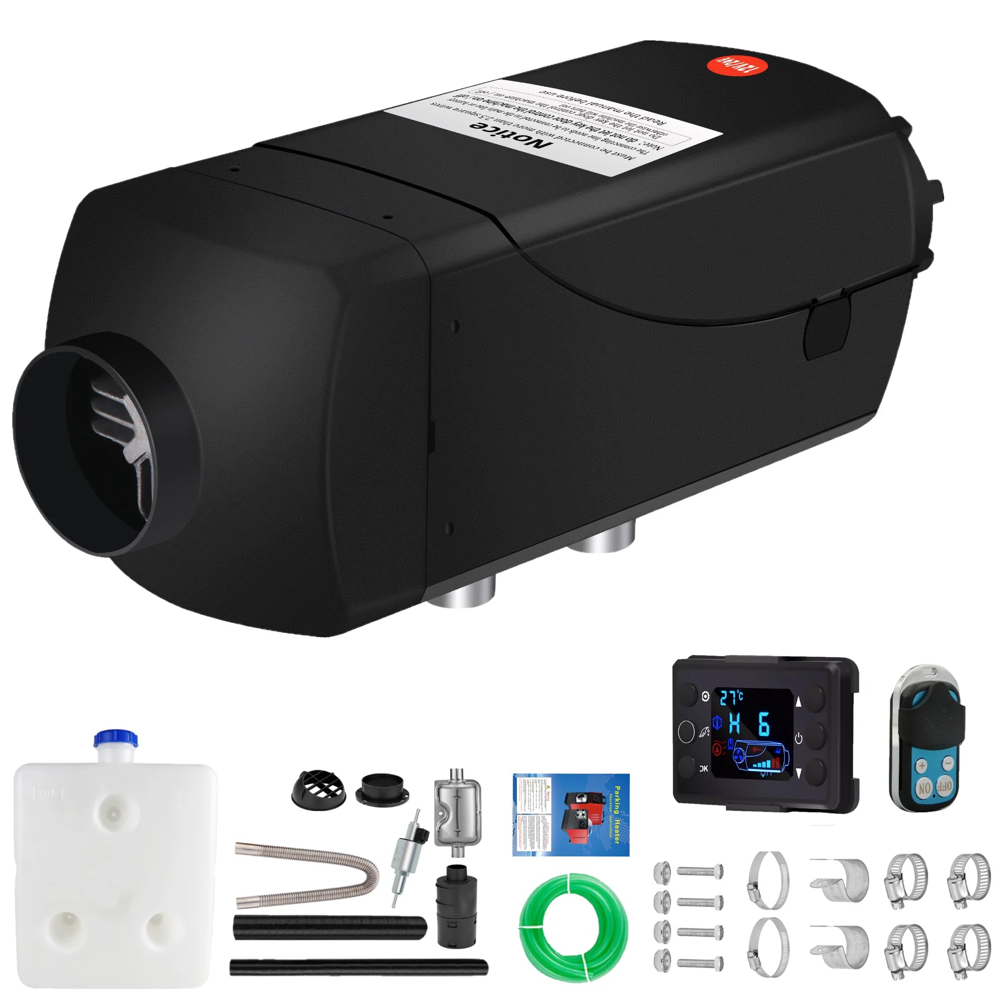 Дизельний парковий обігрівач 12В 8000Вт з глушником для транспортних засобів