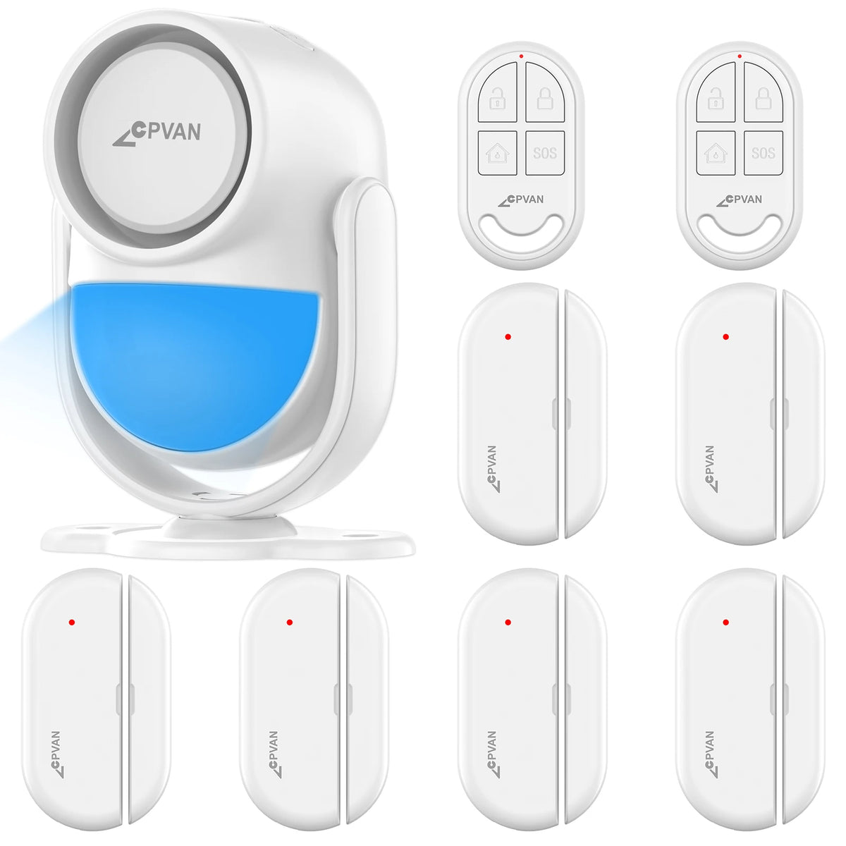 CPVAN Smart RV Alarm System With remote control and door sensor wireless WIFI Tuya Motion sensor Alarm 120dB motion detector