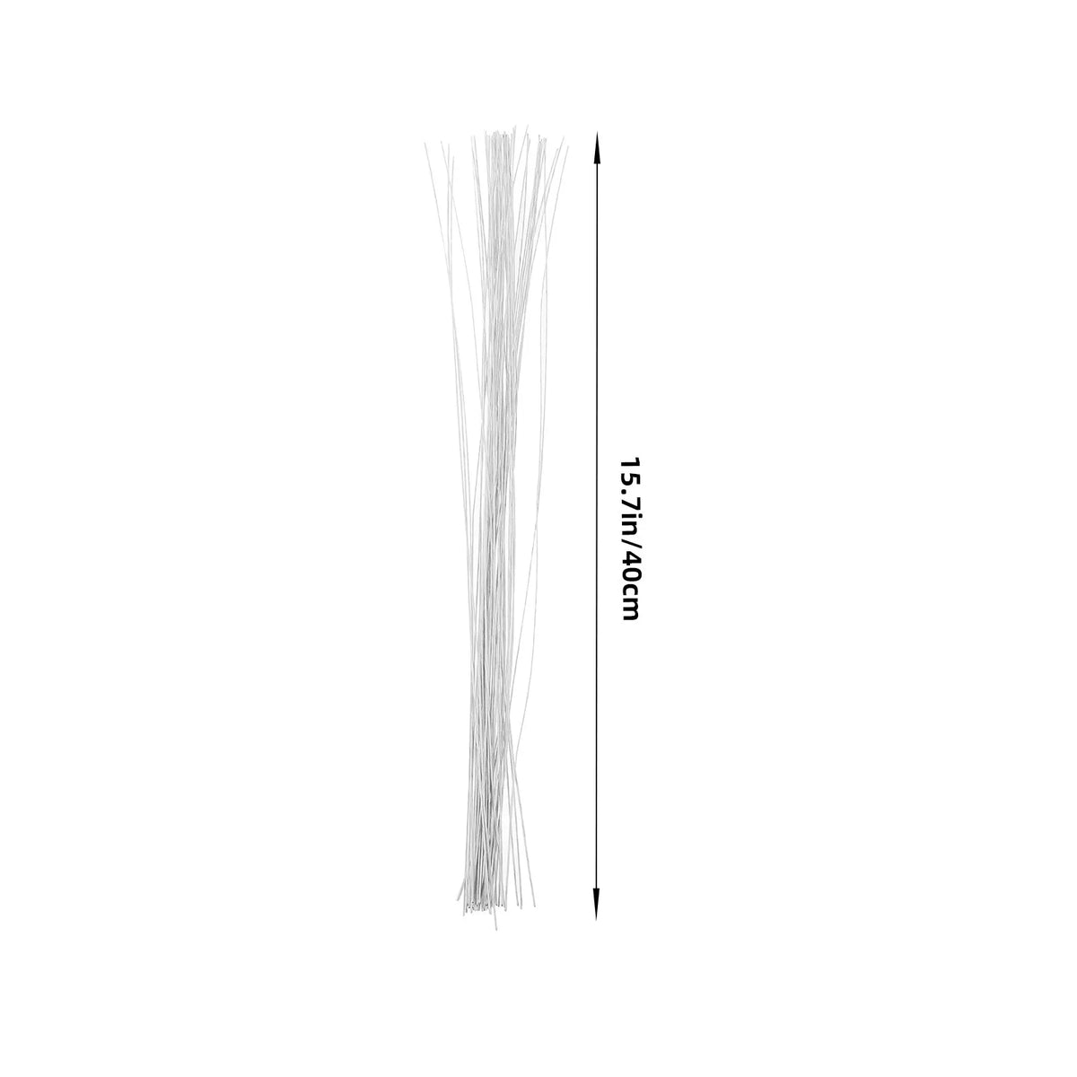 DIY 50 bucăți sârmă viță albă 40 cm, 24 gauge, tulpini artificiale de flori, materiale de decor pentru aranjamente handmade