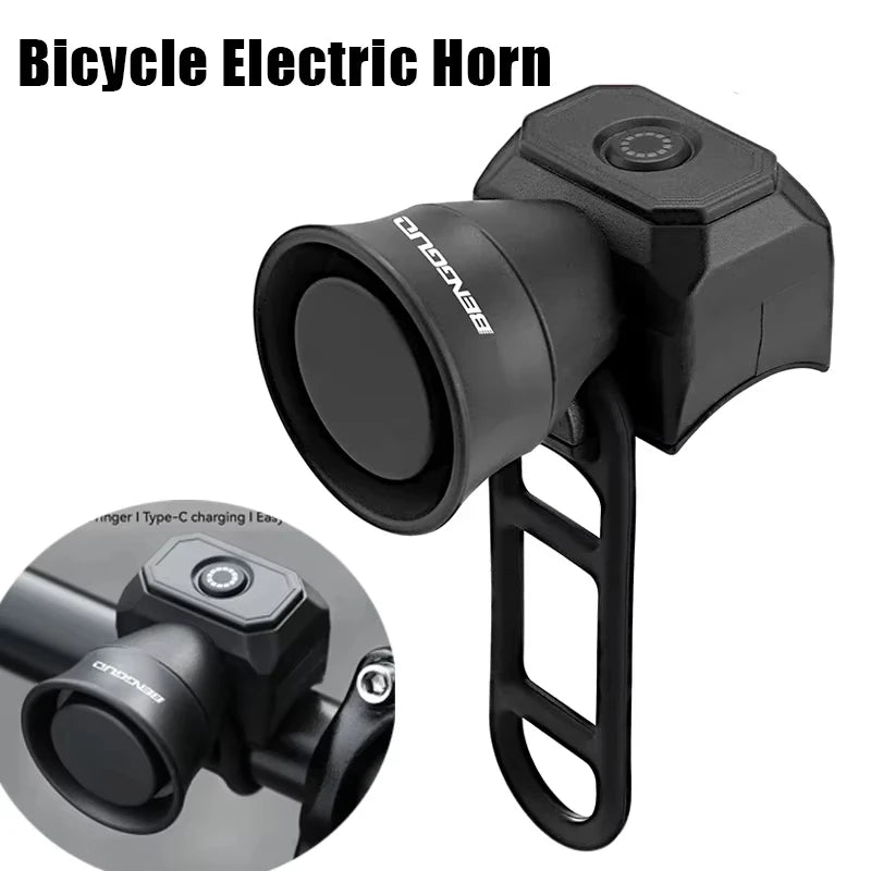 Bicycle Horn Mountain Bike Mini USB Charging Waterproof Electronic Bike Bell Riding Equipment Children's Scooter Accessories 