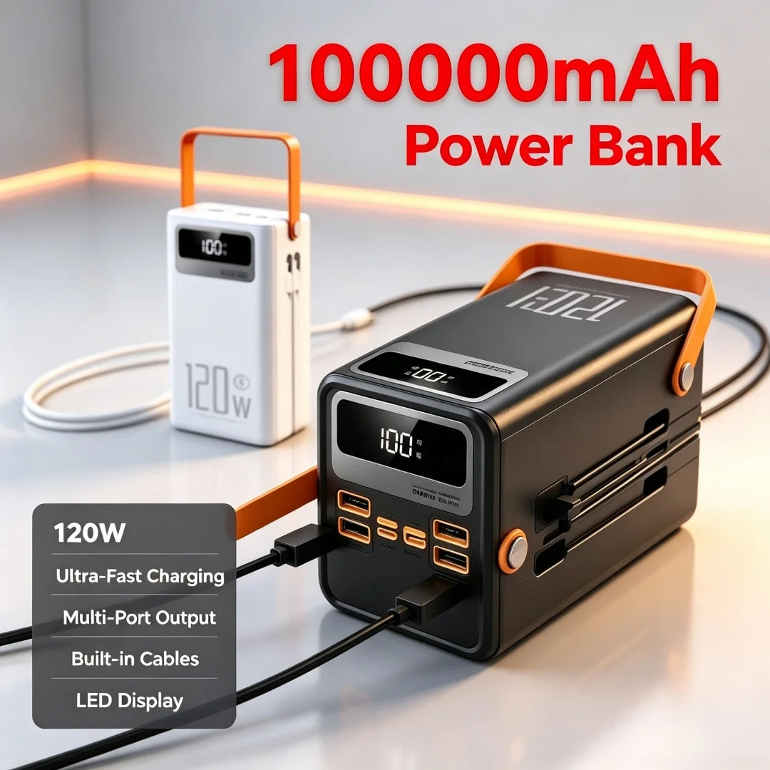 High-Capacity USB Power Bank - Size Options