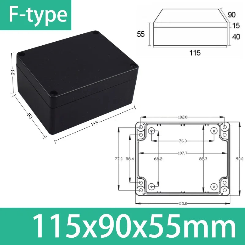 ABS Electronics Enclosure, Black or Clear Lid & Mounting Options